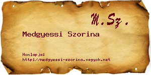 Medgyessi Szorina névjegykártya